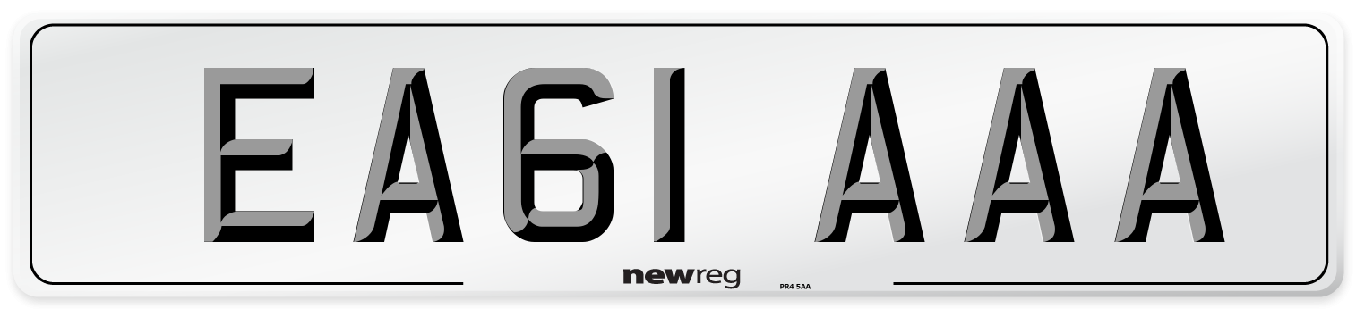 EA61 AAA Number Plate from New Reg